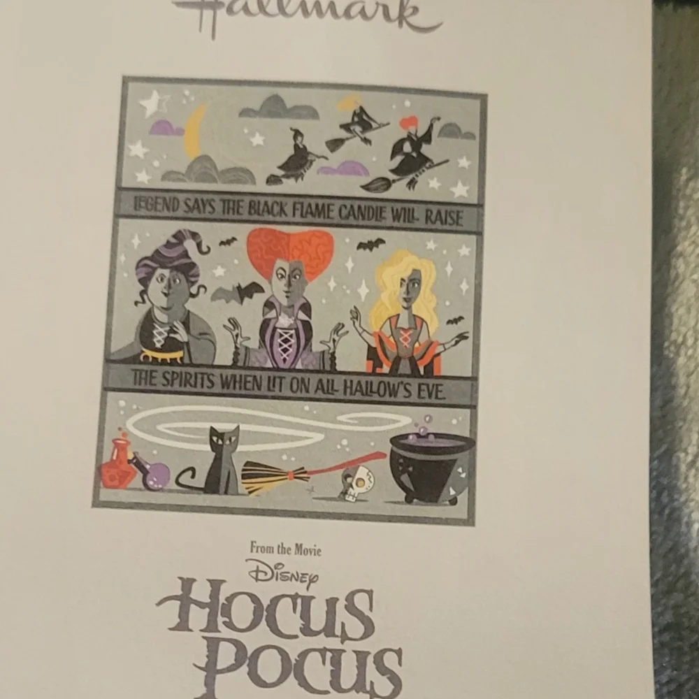 Disney Hocus Pocus Black Flame Candle Blanket, 50x60. Machine washable, NWT